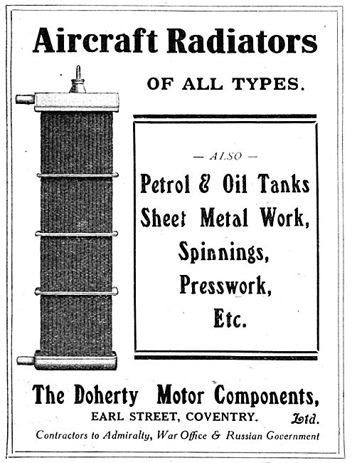 Doherty Motor Components  - Aero Engine Radiators                