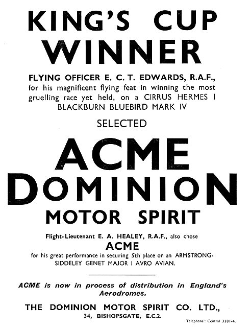 Acme Dominion Acme Dominion Motor Spirit 1931                    