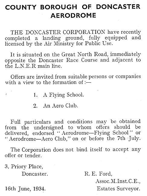 Doncaster Airport - Doncaster Corporation                        