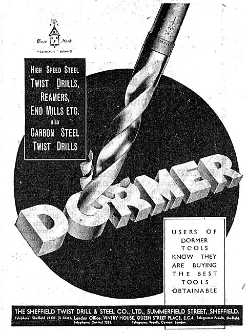 Dormer Twist Drills 1942 Advert                                  