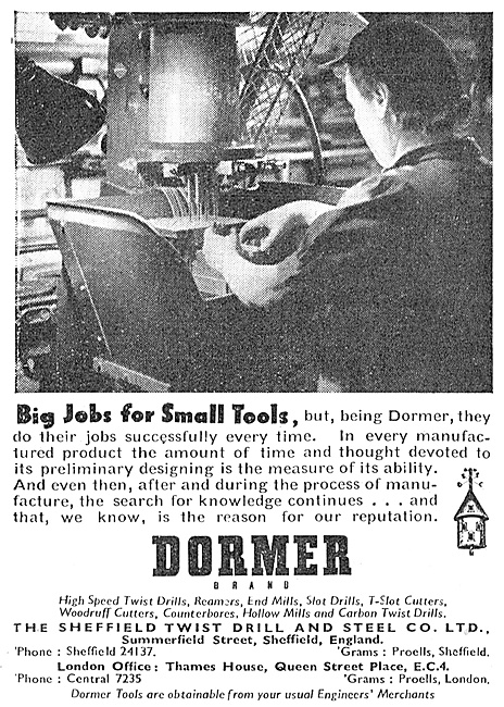 Dormer Tools - Twist Drills, Reamers & Small Tools               