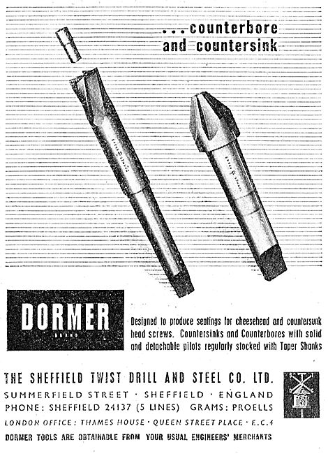 Dormer Tools & Tool Accessories 1949                             