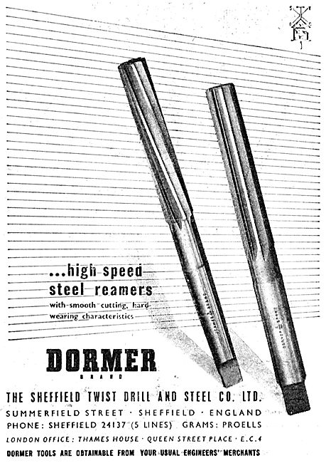 Dormer Tools & Tool Accessories. Highj Speed Steel Reamers       