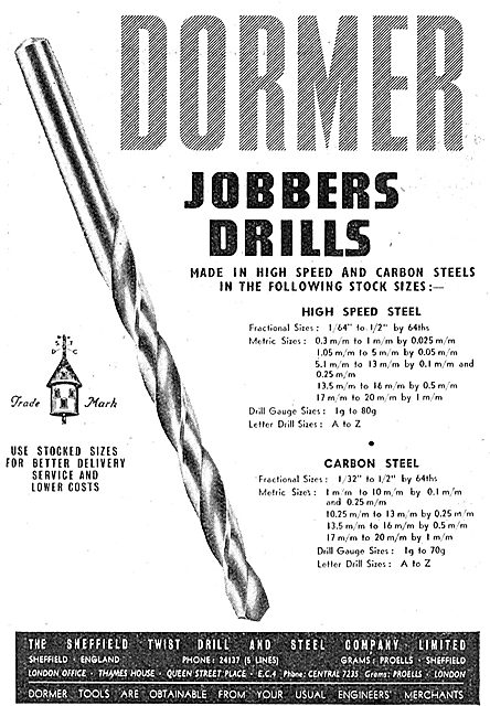 Dormer Tools & Tool Accessories. Jobbers Drills                  