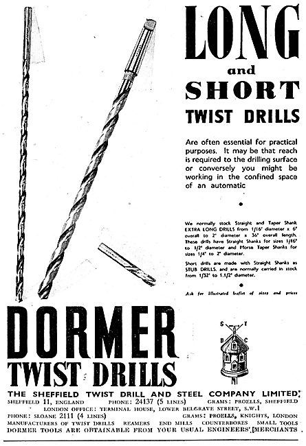 Dormer Long & Short Twist Drills                                 