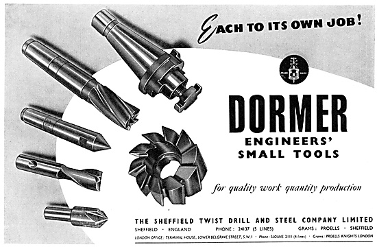 Dormer Driils, Reamers & Engineers Small Tools                   