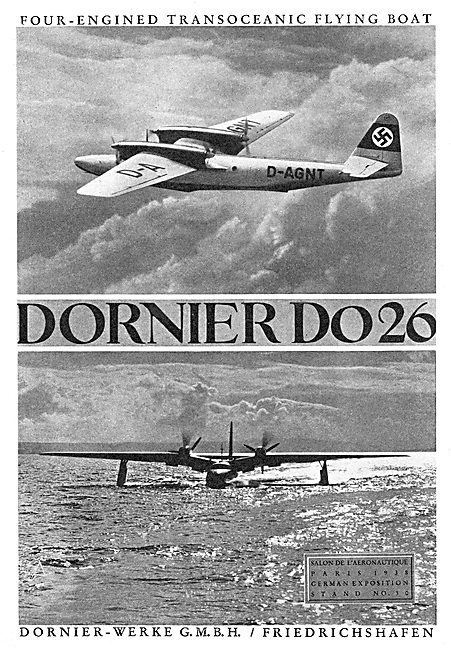 Dornier DO 26 Trans Oceanic Flying Boat. D-AGNT                  