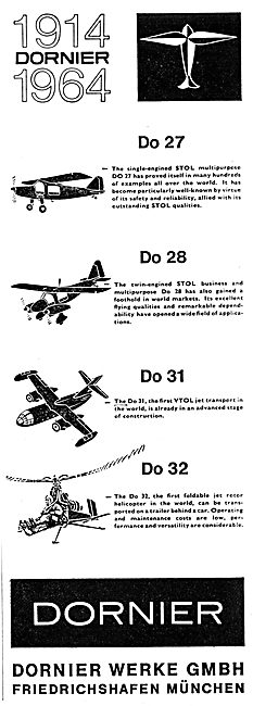 Dornier Aircraft Range 1964                                      