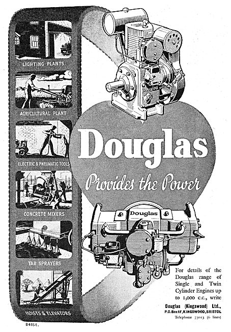 Douglas Single & Twin Cylinder Engines For Industry              