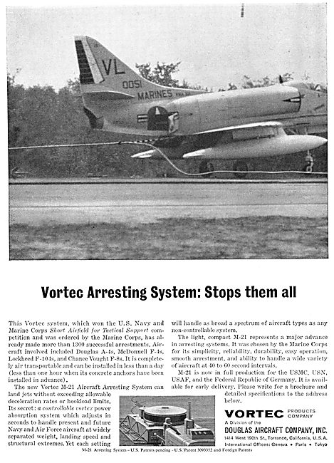 Douglas Vortec M-21 Aircraft Arresting System                    