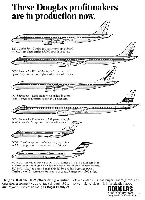 Douglas Jet Airliners 1967                                       
