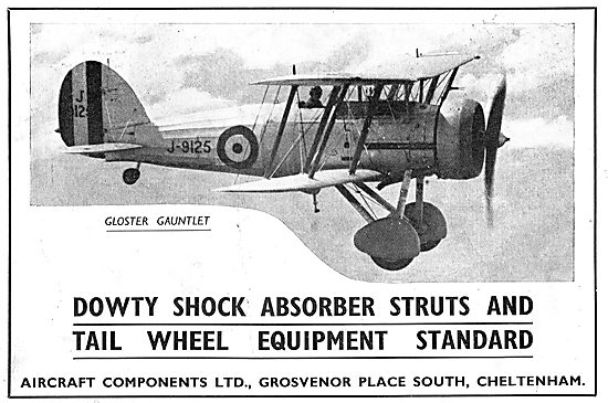 Dowty Aircraft Undercarriage Shock Absorbers: Gloster Gaunrlet   