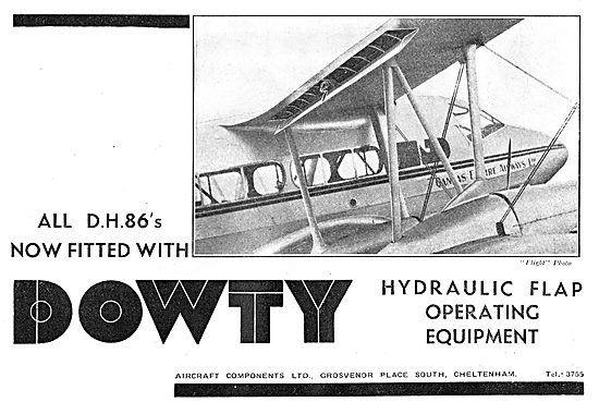 Dowty Hydraulic Flaps For The  DH86                              