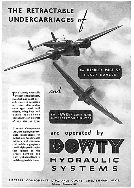 Dowty Retractable Underriages - HP52 - Hawker Interceptor        