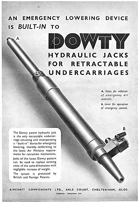 Dowty Hydraulic Jacks For Aircraft Controls                      