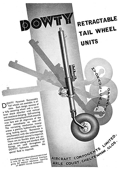Dowty Retractable Tail Wheel Units                               
