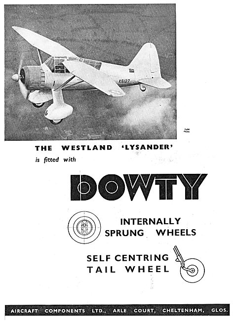 Dowty Internally Sprung Wheels - Westland Lysander               