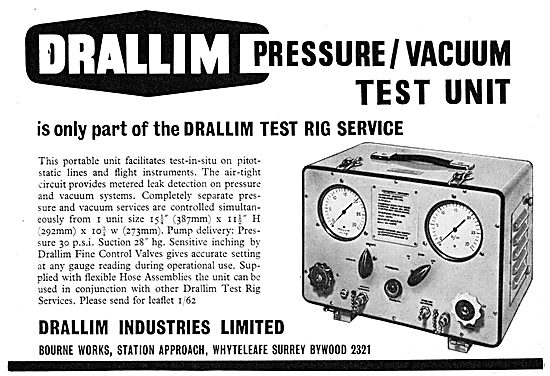 Drallim Industries. Pressure / Vacuum Test Unit                  