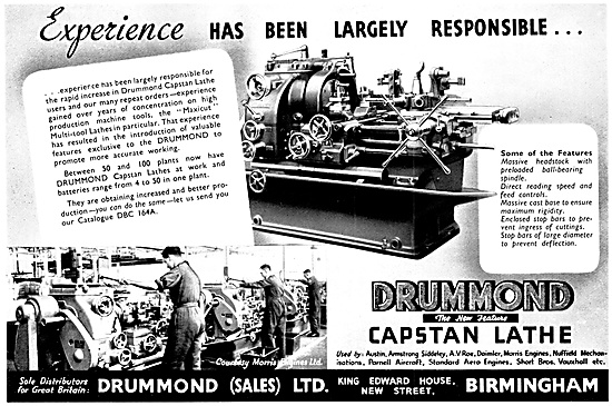 Drummond Capstan Lathes                                          