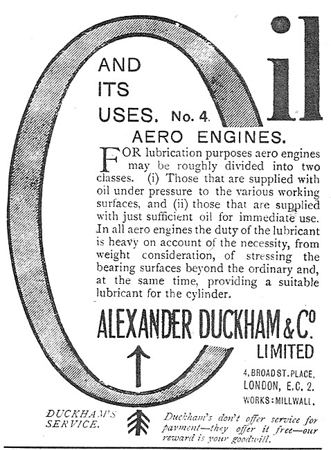 Duckhams Oils & Lubricants 1919                                  