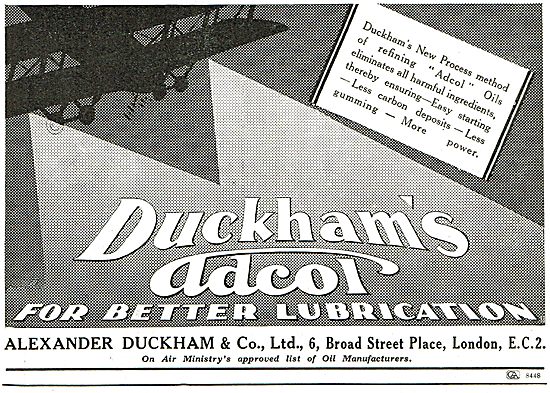 Duckhams Adcol NP5 - Air Ministry Approved Oil Manufacturers     