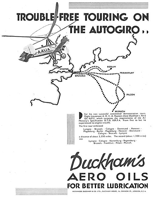 Duckhams Adcol Oil For Your Autogiro                             