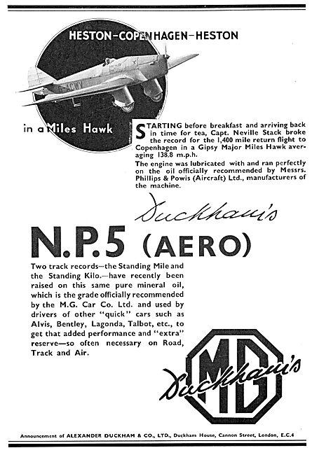 Duckhams N.P.5 (Aero) Oil 1934                                   