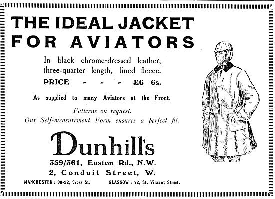 Dunhills Aviators Jackets As Supplied To Many At The Front £6.6s 