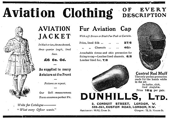 Dunhills Silk Lined Fur Aviation Cap. Dunhills Control Rod Muffs 