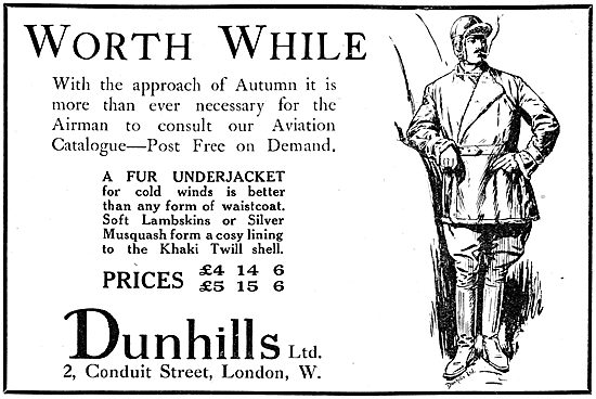 Dunhills Flying Clothing. Fur Underjacket                        