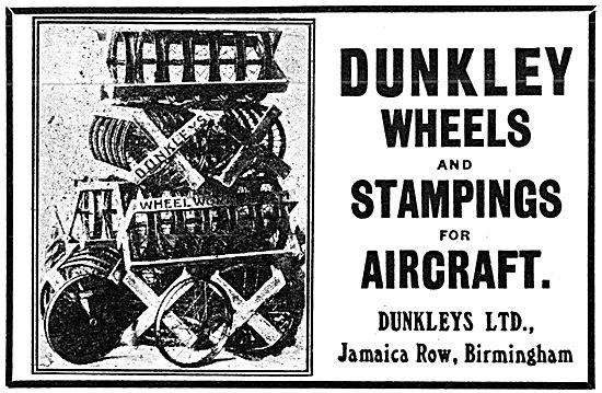 Dunkleys. Jamaica Row. Birmingham.  Aircraft Wheels & Stampings  