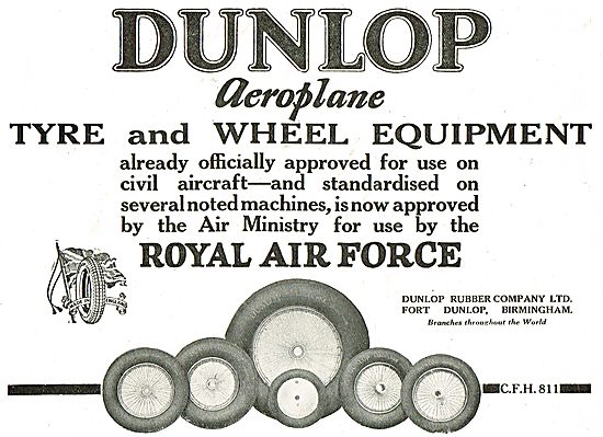 Dunlop Aircraft Tyres & Wheels Used By The Royal Air Force       