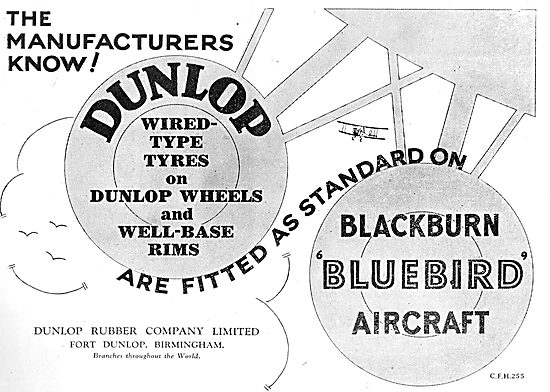 Dunlop Tyres Specified For The Blackburn Bluebird                