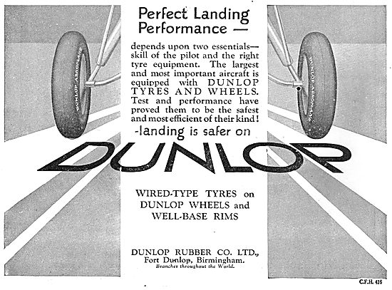 Dunlop For Perfect Landing Performance                           