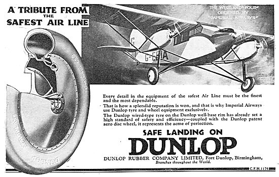 Dunlop - A Tribute From The Safest Air Line.                     