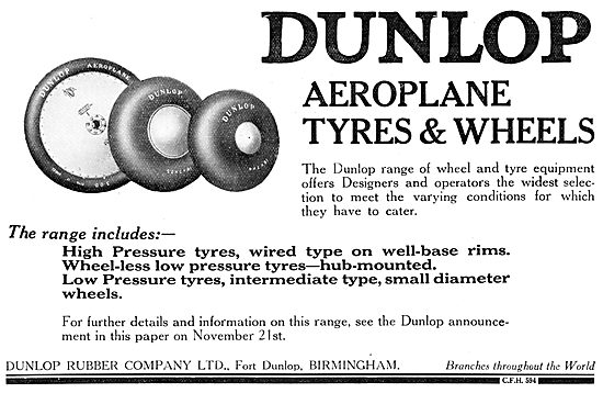 Dunlop Aircraft Wheels & Tyres                                   