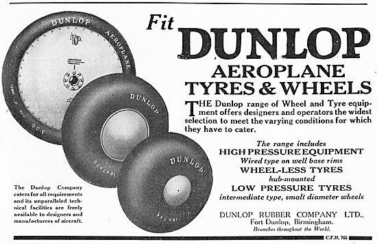 Dunlop Aeroplane Wheels & Tyres                                  