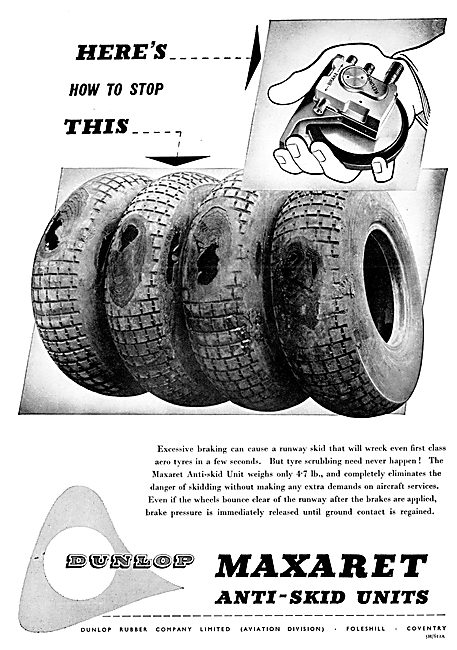 Dunlop   Aviation Division Wheels, Tyres & Brakes  Maxaret       