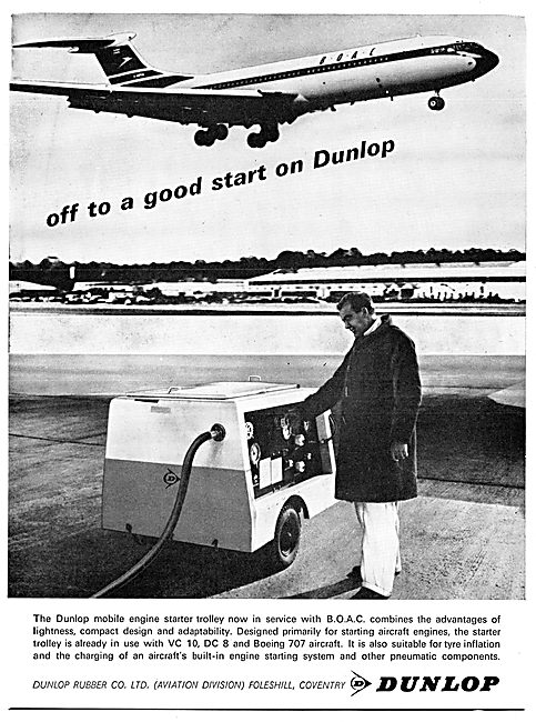 Dunlop Mobile Engine Starter Trolley 1965                        