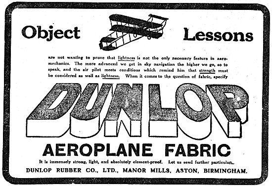 Dunlop Aeroplane Fabric Object Lessons                           