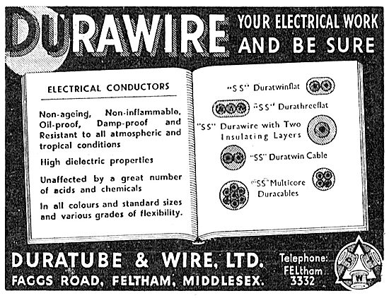 Duratube & Wire. Durawire Electrical Wire 1943                   