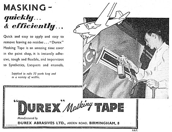 Durex Masking Tape For Aircraft Finishing                        