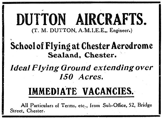 Dutton Aircrafts School Of Flying - Chester Aerodrome, Sealand   