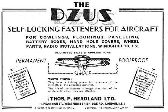 Dzus Self-Locking Fasteners                                      