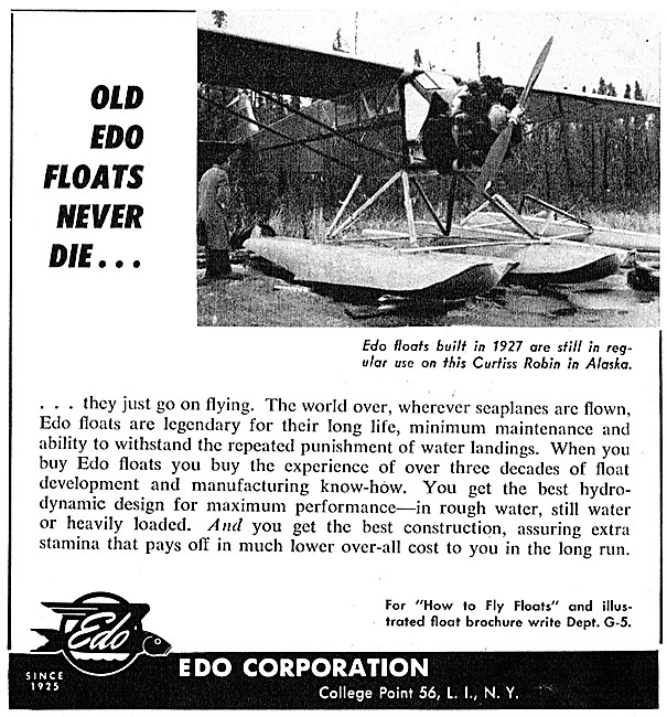 EDO Aircraft Corporation : EDO Seaplane Floats                   