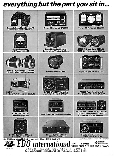 EDO International Edo-Aire Avionics                              