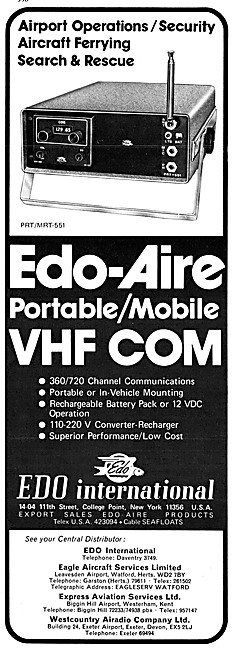 EDO International Edo-Aire Avionics. Prtable VHF/Com             