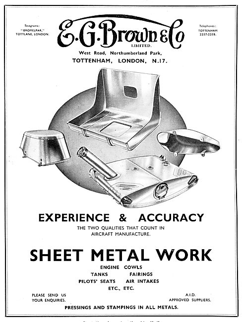 E.G.Brown Aircraft Sheet Metal Work                              