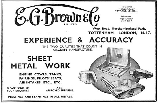 E.G.Brown Aircraft Sheet Metal Work                              