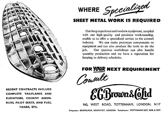 E.G.Brown Sheet Metal Work & Assemblies                          